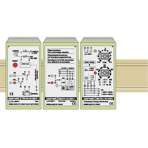 Relè di controllo su guida DIN